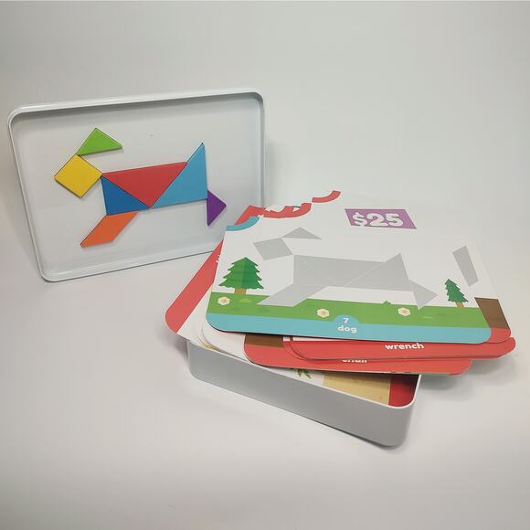 Magnetic Shape Maker Tangram Puzzle Travel Game Therapy Tool Logic Skill Develop - Picture 3 of 10